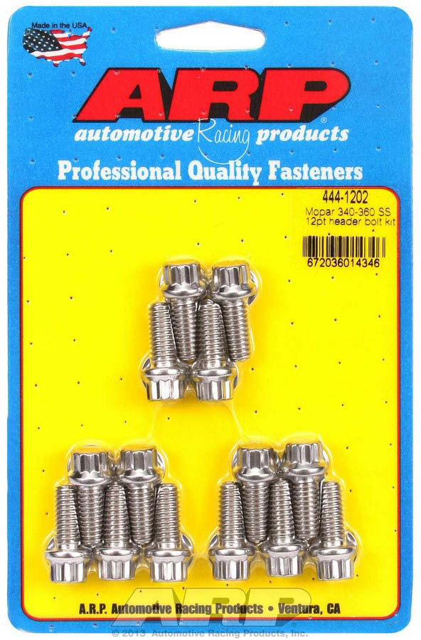 Auto Racing Products 444-1202 S/S Header Bolt Kit - 5/16 x .750 UHL (14) Auto Racing Products 444-1202