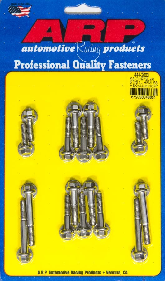 Auto Racing Products 444-2003 Intake Manifold Bot Kit 6pt Mopar 5.7/6.1L Hemi Auto Racing Products 444-2003