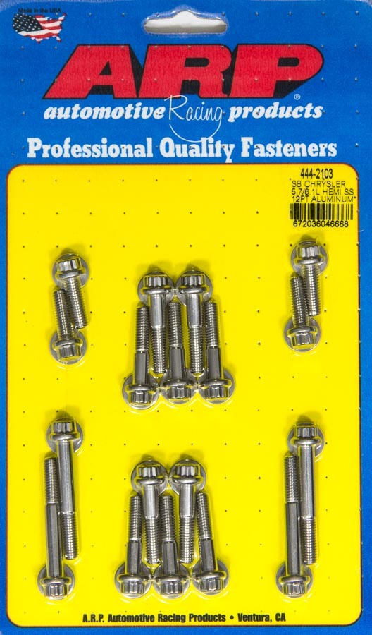 Auto Racing Products 444-2103 Intake Manifold Bot Kit 12pt Mopar 5.7/6.1L Hemi Auto Racing Products 444-2103