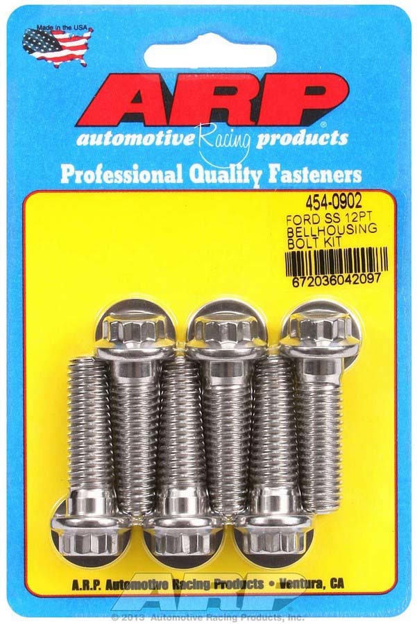 Auto Racing Products 454-0902 S/S Bellhousing Bolt Kit - 12pt. Ford Auto Racing Products 454-0902
