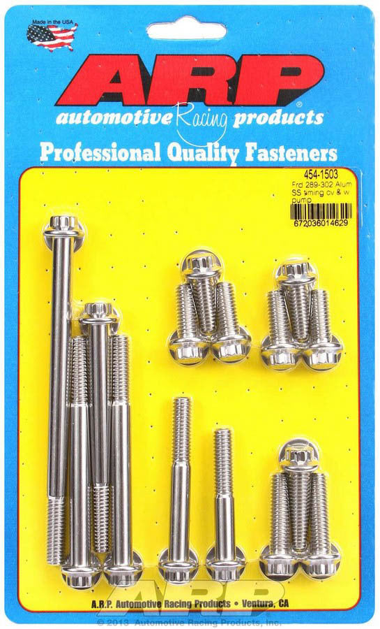 Auto Racing Products 454-1503 SBF S/S T/C & W/P Bolt Kit 12pt. Auto Racing Products 454-1503