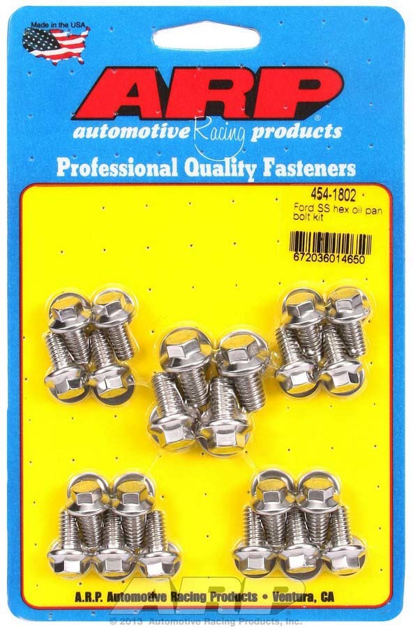 Auto Racing Products 454-1802 Ford S/S Oil Pan Bolt Kit 6pt. Auto Racing Products 454-1802