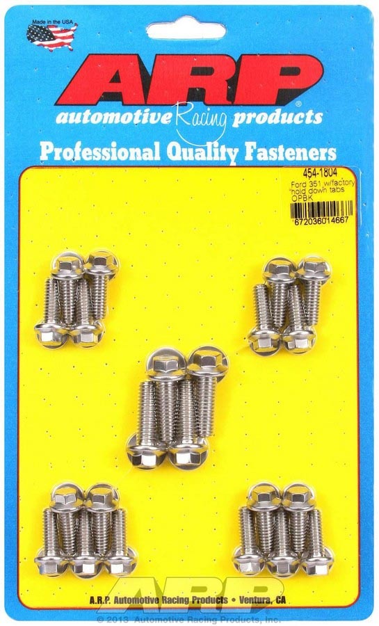Auto Racing Products 454-1804 SBF Oil Pan Bolt Kit Auto Racing Products 454-1804