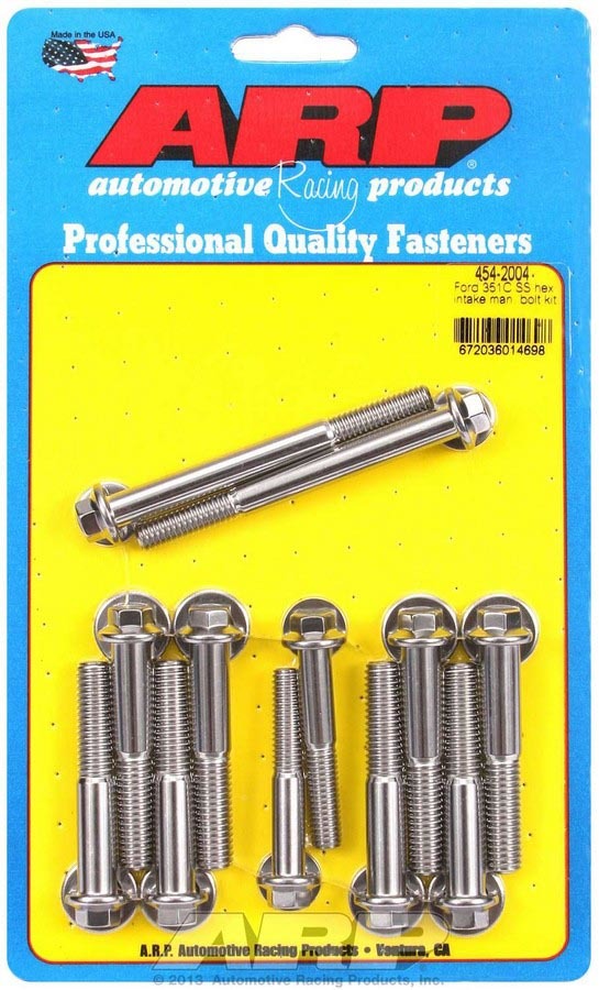 Auto Racing Products 454-2004 Ford S/S Intake Bolt Kit 6pt. Auto Racing Products 454-2004