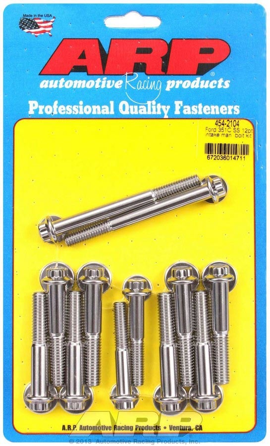 Auto Racing Products 454-2104 Ford S/S Intake Bolt Kit 12pt. Auto Racing Products 454-2104