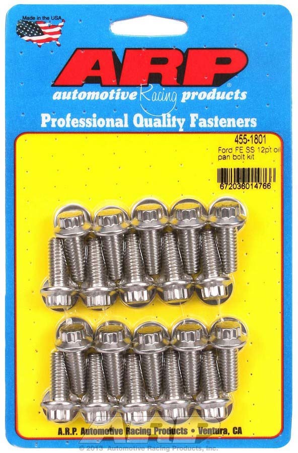 Auto Racing Products 455-1801 BBF S/S Oil Pan Bolt Kit 12pt. Auto Racing Products 455-1801