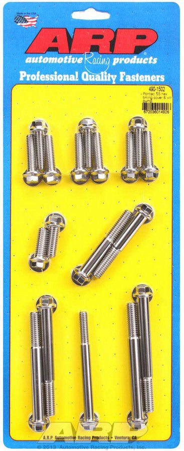 Auto Racing Products 490-1502 Pontiac S/S Timing Cover Bolt Kit 6pt. Auto Racing Products 490-1502