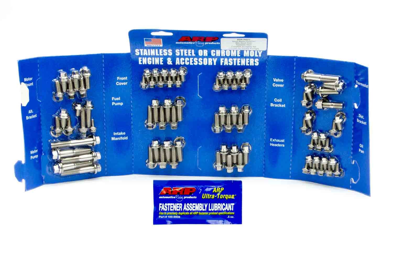 Auto Racing Products 534-9601 SBC S/S Complete Engine Fastener Kit 6pt. Auto Racing Products 534-9601