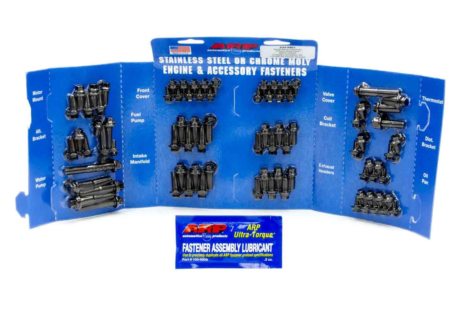 Auto Racing Products 534-9801 SBC Complete Engine Fastener Kit 6pt. Auto Racing Products 534-9801