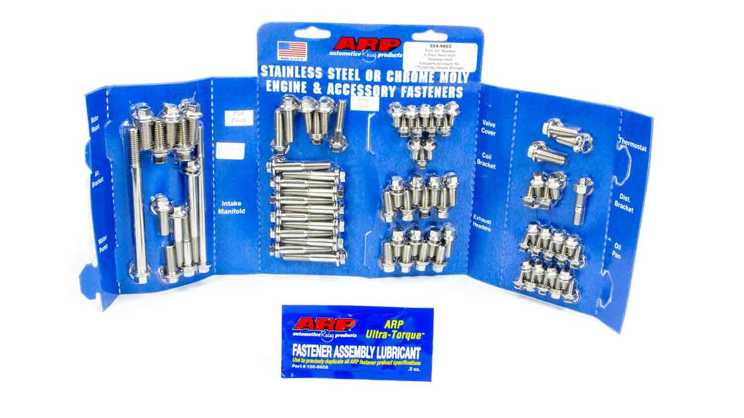 Auto Racing Products 554-9603 SBF S/S Complete Engine Fastener Kit 6pt. Auto Racing Products 554-9603