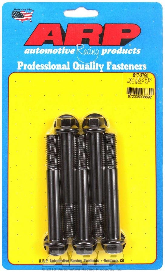 Auto Racing Products 617-3750 1/2-13 x 3.750 6pt Bolt Kit 5pk Auto Racing Products 617-3750