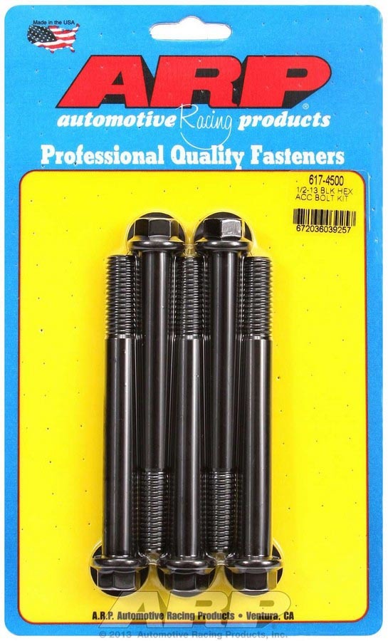 Auto Racing Products 617-4500 Bolt Kit - 6pt. (5) 1/2-13 x 4.500 Auto Racing Products 617-4500