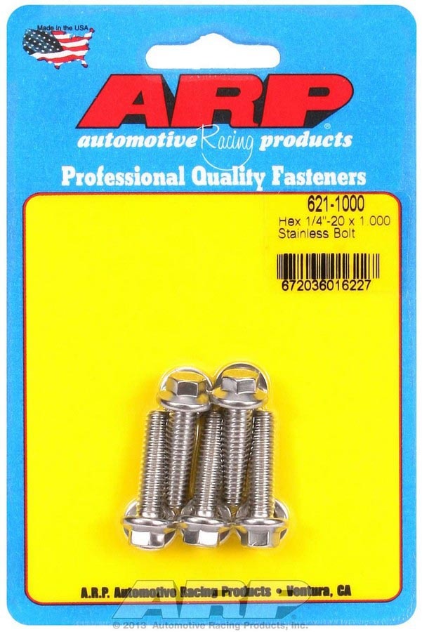 Auto Racing Products 621-1000 S/S Bolt Kit - 6pt. (5) 1/4-20 x 1.000 Auto Racing Products 621-1000
