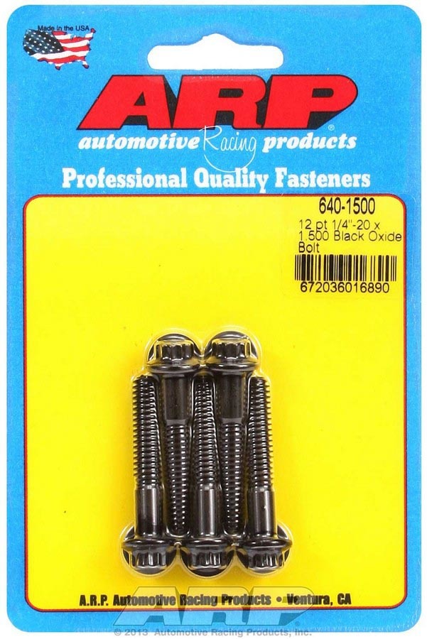 Auto Racing Products 640-1500 Bolt Kit - 12pt. (5) 1/4-20 x 1.500 Auto Racing Products 640-1500