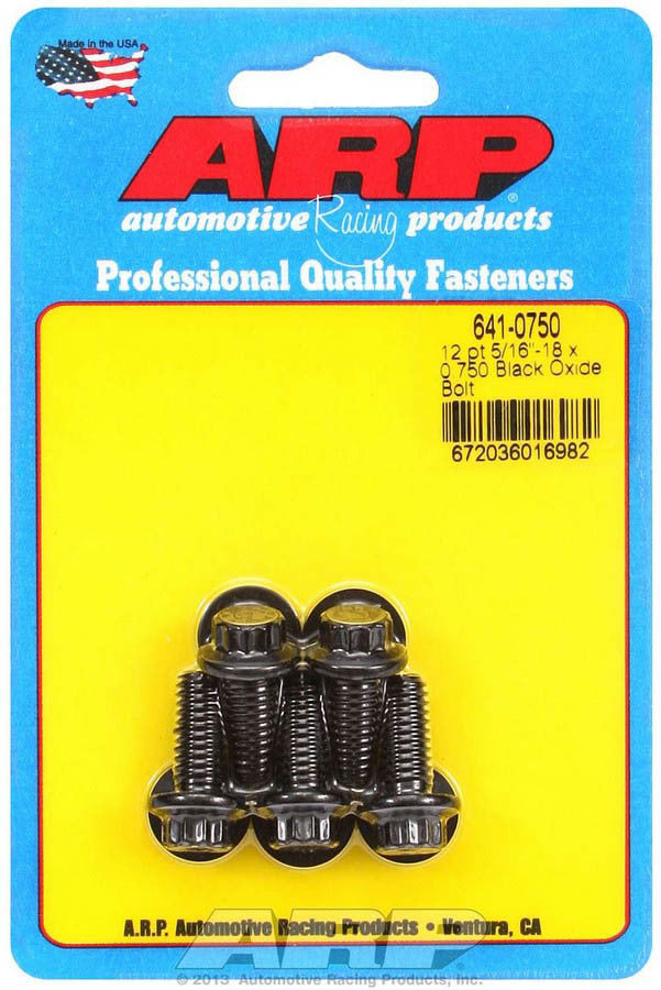 Auto Racing Products 641-0750 Bolt Kit - 12pt. (5) 5/16-18 x .750 Auto Racing Products 641-0750