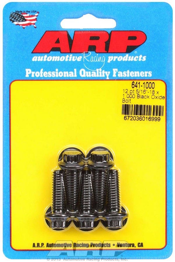 Auto Racing Products 641-1000 Bolt Kit - 12pt. (5) 5/16-18 x 1.000 Auto Racing Products 641-1000