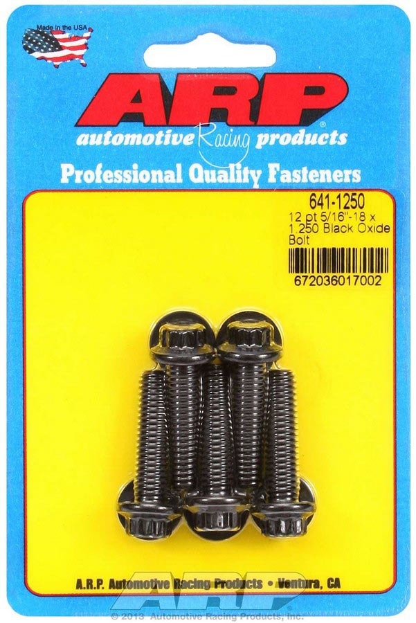 Auto Racing Products 641-1250 Bolt Kit - 12pt. (5) 5/16-18 x 1.250 Auto Racing Products 641-1250