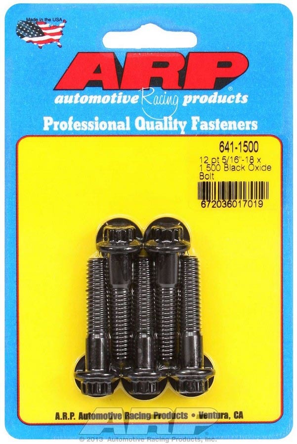 Auto Racing Products 641-1500 Bolt Kit - 12pt. (5) 5/16-18 x 1.500 Auto Racing Products 641-1500