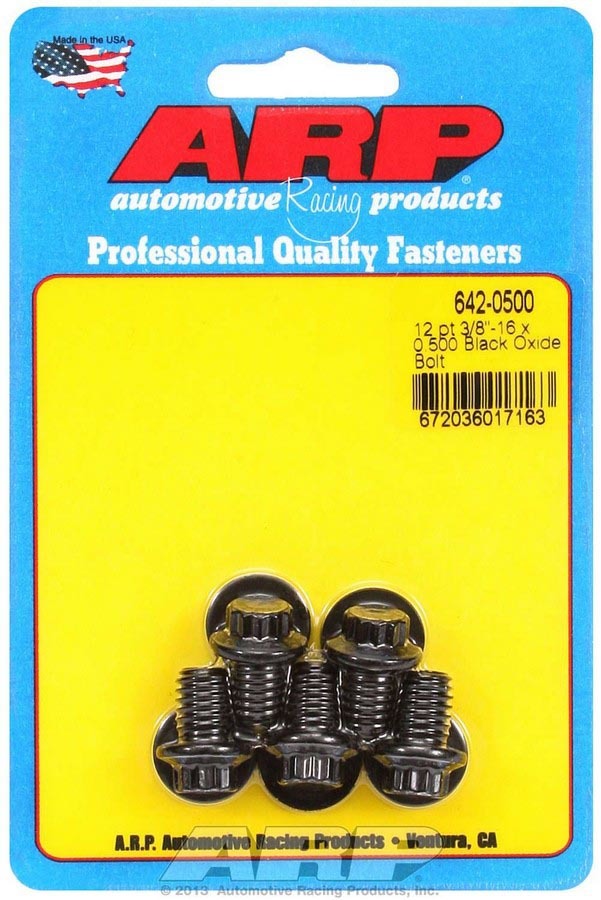 Auto Racing Products 642-0500 Bolt Kit 12pt 5pk 3/8-16 x 0.500 Auto Racing Products 642-0500
