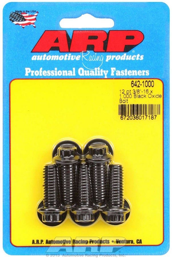 Auto Racing Products 642-1000 Bolt Kit - 12pt. (5) 3/8-16 x 1.000 Auto Racing Products 642-1000
