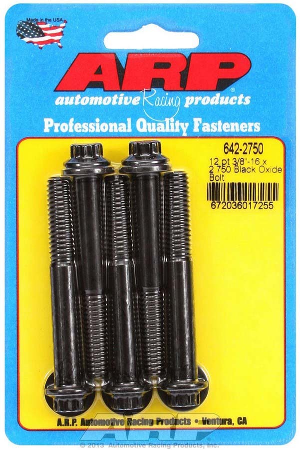 Auto Racing Products 642-2750 Bolt Kit - 12pt. (5) 3/8-16 x 2.750 Auto Racing Products 642-2750