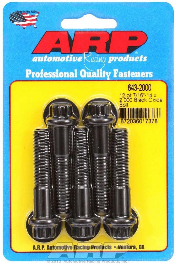 Auto Racing Products 643-2000 Bolt Kit - 12pt. (5) 7/16-14 x 2.000 Auto Racing Products 643-2000
