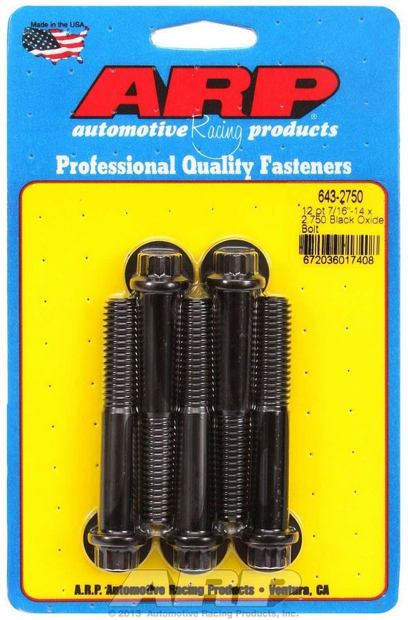 Auto Racing Products 643-2750 Bolt Kit - 12pt. (5) 7/16-14 x 2.750 Auto Racing Products 643-2750