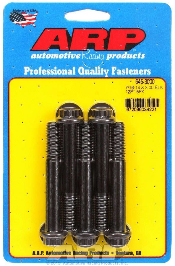 Auto Racing Products 645-3000 Bolt Kit 12pt 5pk 7/16-14 x 3.000 Auto Racing Products 645-3000