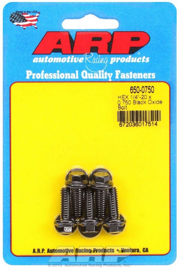 Auto Racing Products 650-0750 Bolt Kit - 6pt. (5) 1/4-20 x .750 Auto Racing Products 650-0750