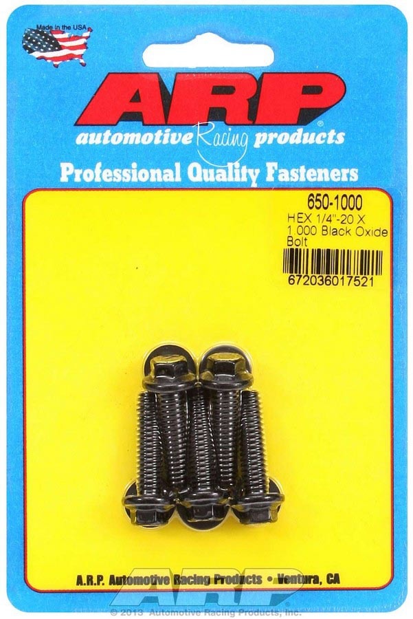 Auto Racing Products 650-1000 Bolt Kit - 6pt. (5) 1/4-20 x 1.000 Auto Racing Products 650-1000
