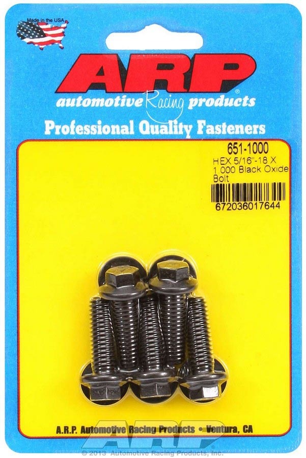 Auto Racing Products 651-1000 Bolt Kit - 6pt. (5) 5/16-18 x 1.000 Auto Racing Products 651-1000