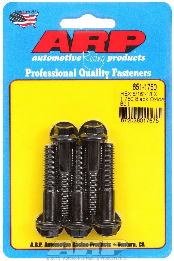 Auto Racing Products 651-1750 Bolt Kit - 6pt 5pk 5/16-18 x 1.750 Auto Racing Products 651-1750