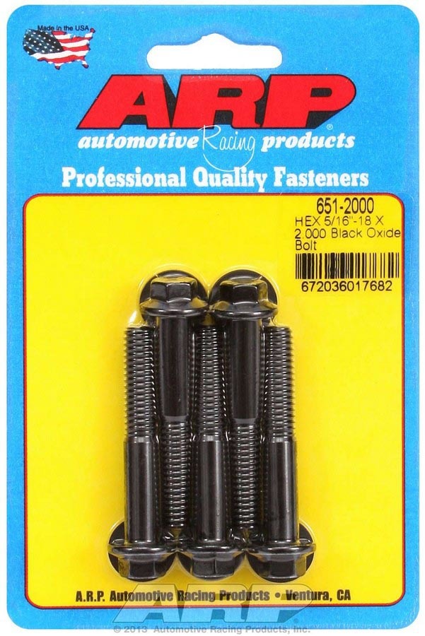 Auto Racing Products 651-2000 Bolt Kit - 6pt. (5) 5/16-18 x 2.000 Auto Racing Products 651-2000