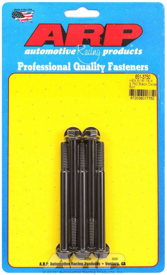 Auto Racing Products 651-3750 Bolt Kit - 6pt. (5) 5/16-18 x 3.750 Auto Racing Products 651-3750