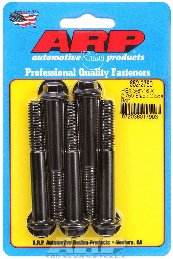 Auto Racing Products 652-2750 Bolt Kit - 6pt. (5) 3/8-16 x 2.750 Auto Racing Products 652-2750