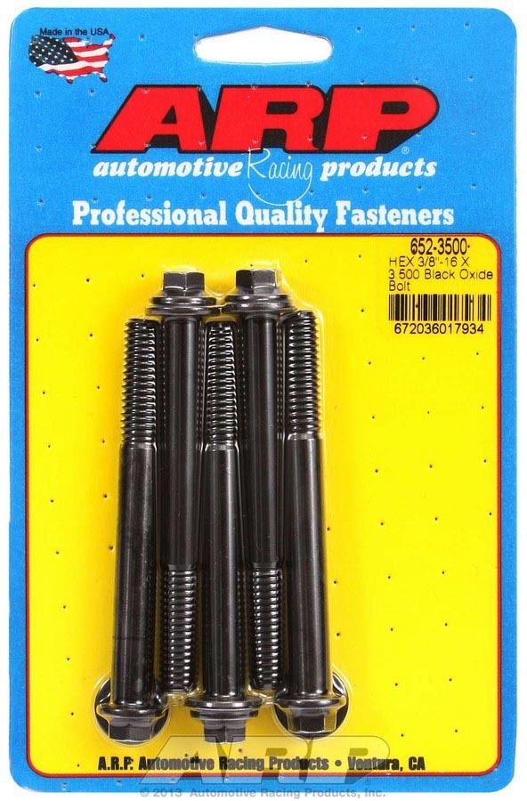Auto Racing Products 652-3500 Bolt Kit - 6pt. (5) 3/8-16 x 3.500 Auto Racing Products 652-3500