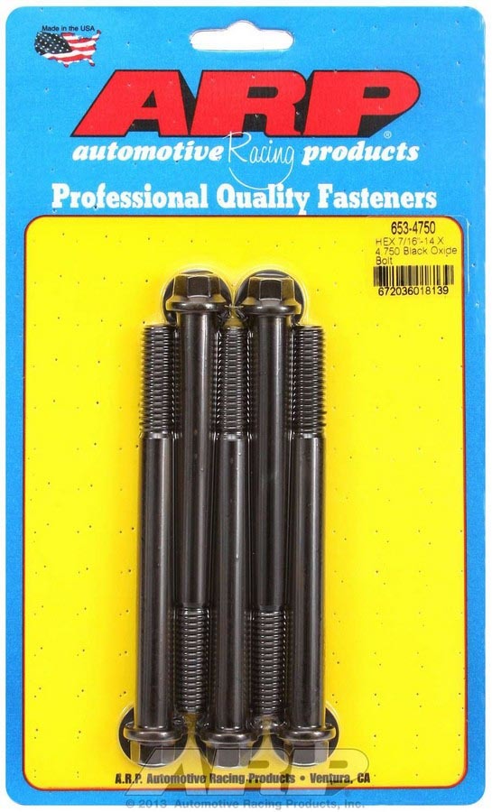 Auto Racing Products 653-4750 Bolt Kit - 6pt. (5) 7/16-14 x 4.750 Auto Racing Products 653-4750