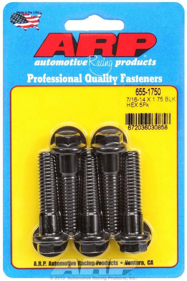 Auto Racing Products 655-1750 Bolt Kit - 6pt. (5) 7/16-14 x 1.750 Auto Racing Products 655-1750