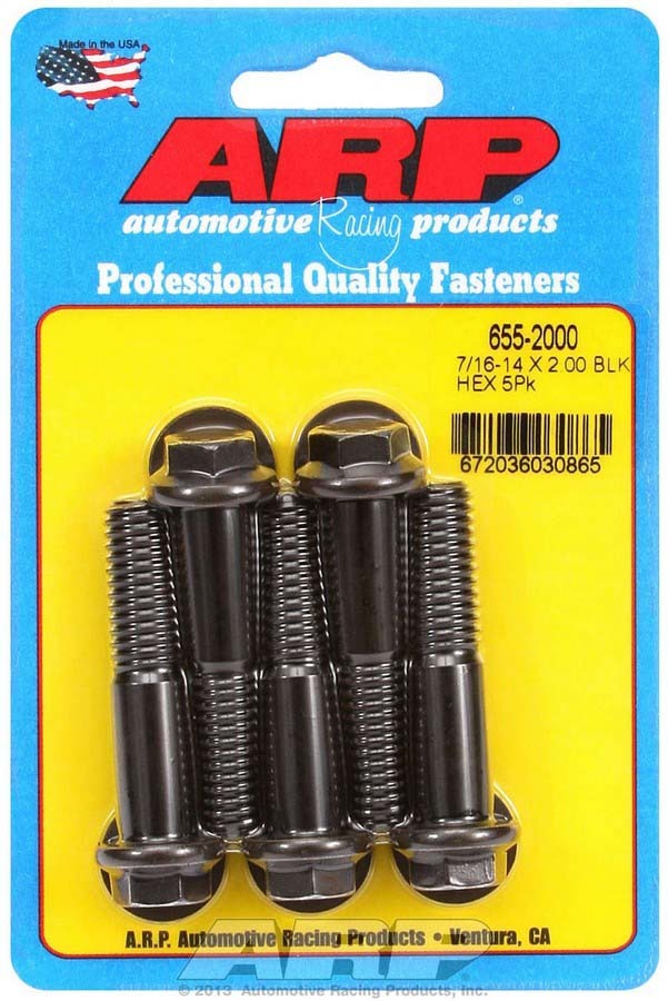 Auto Racing Products 655-2000 Bolt Kit - 6pt. (5) 7/16-14 x 2.000 Auto Racing Products 655-2000