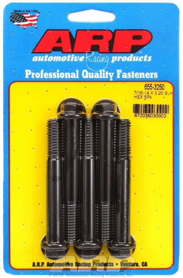 Auto Racing Products 655-3250 7/16-14 x 3.250 6pt Bolt Kit (5pk) Auto Racing Products 655-3250