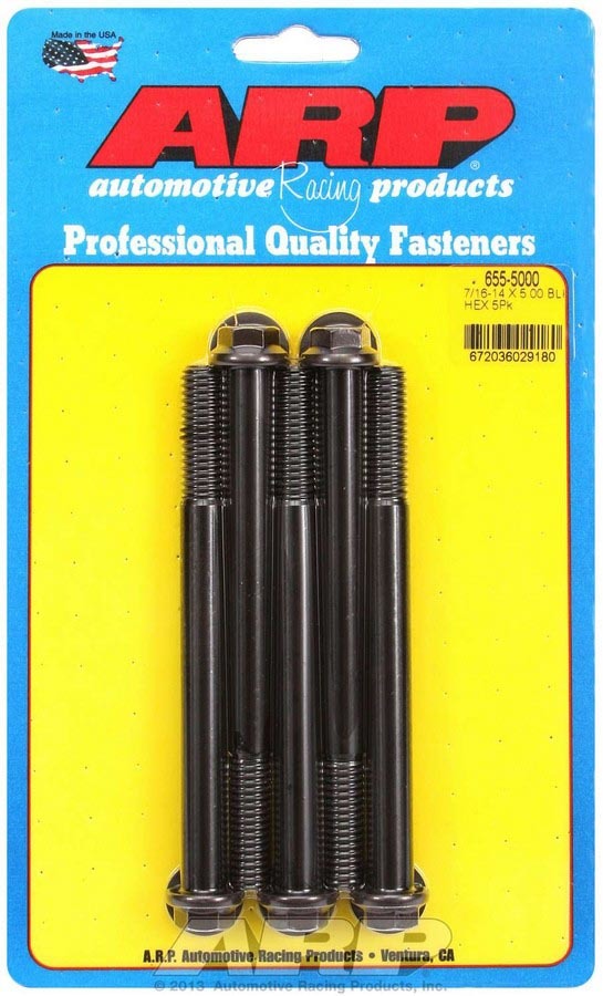 Auto Racing Products 655-5000 Bolt Kit - 6pt. (5) 7/16-14 x 5.000 Auto Racing Products 655-5000