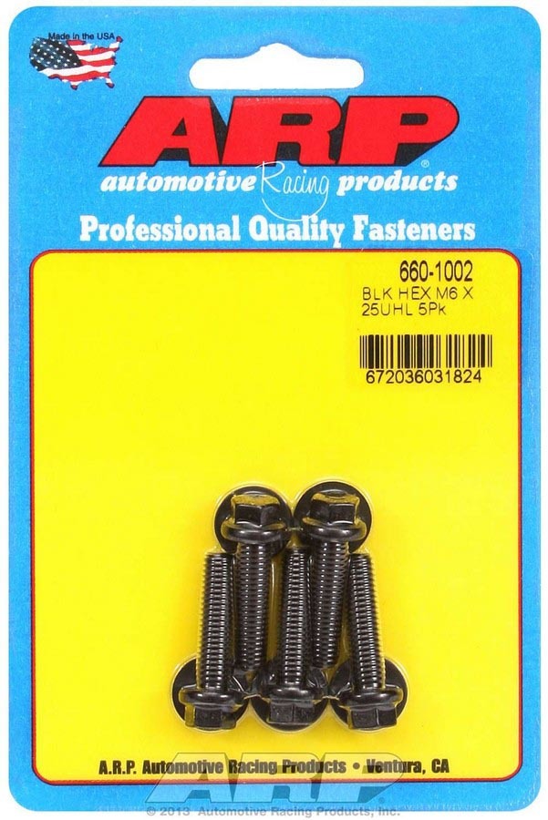 Auto Racing Products 660-1002 Bolt Kit - 6pt 5pk 6mm x 1.00 x 25mm Auto Racing Products 660-1002