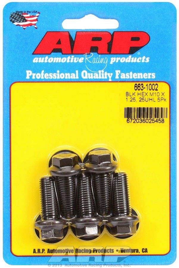 Auto Racing Products 663-1002 Bolt Kit - 6pt 5pk 10mm x 1.25 x 25mm Auto Racing Products 663-1002