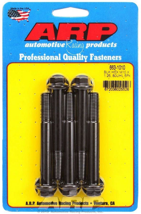 Auto Racing Products 663-1010 Bolt Kit - 6pt. (5) 10mm x 1.25 x 80mm Auto Racing Products 663-1010