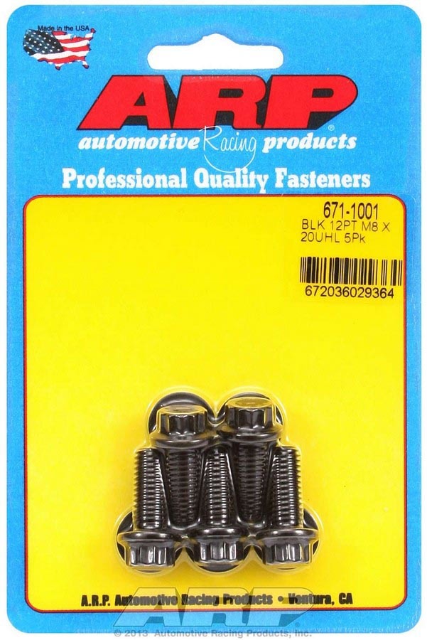 Auto Racing Products 671-1001 Bolt Kit - 12pt. (5) 8mm x 1.25 x 20mm Auto Racing Products 671-1001