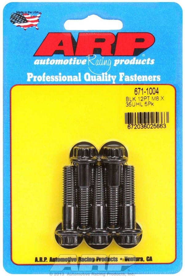 Auto Racing Products 671-1004 Bolt Kit - 12pt. (5) 8mm x 1.25 x 35mm Auto Racing Products 671-1004