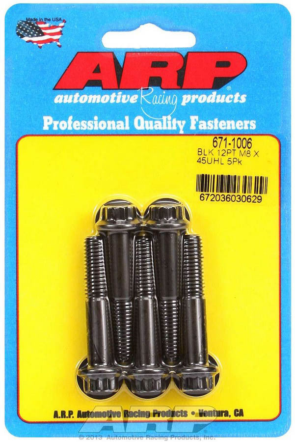 Auto Racing Products 671-1006 Bolt Kit - 12pt. (5) 8mm x 1.25 x 45mm Auto Racing Products 671-1006