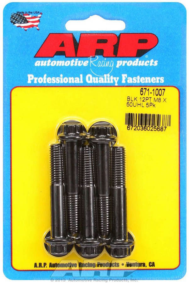 Auto Racing Products 671-1007 Bolt Kit - 12pt. (5) 8mm x 1.25 x 50mm Auto Racing Products 671-1007