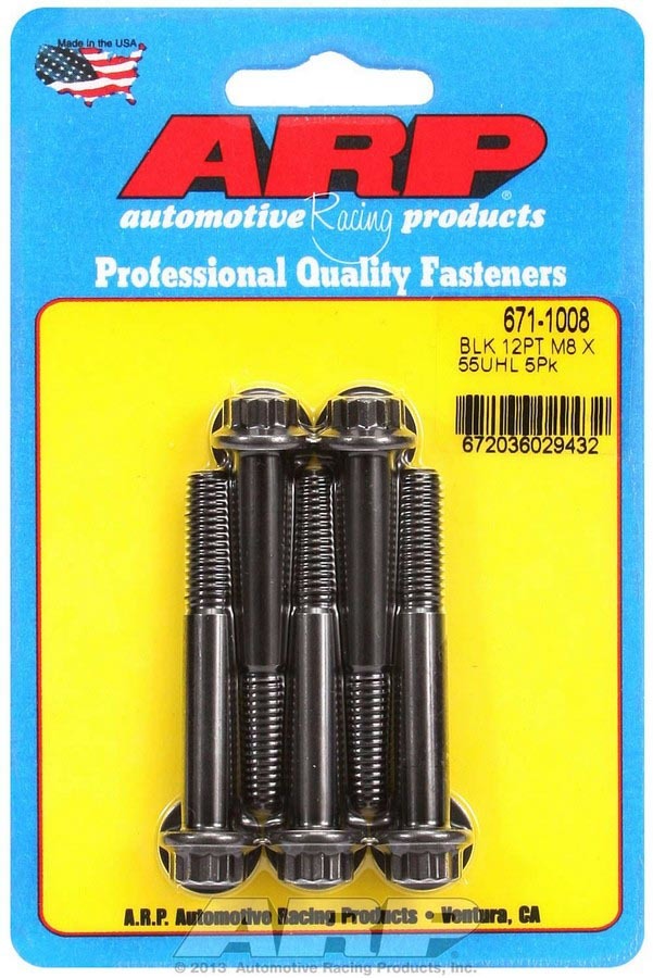 Auto Racing Products 671-1008 Bolt Kit - 12pt. (5) 8mm x 1.25 x 55mm Auto Racing Products 671-1008