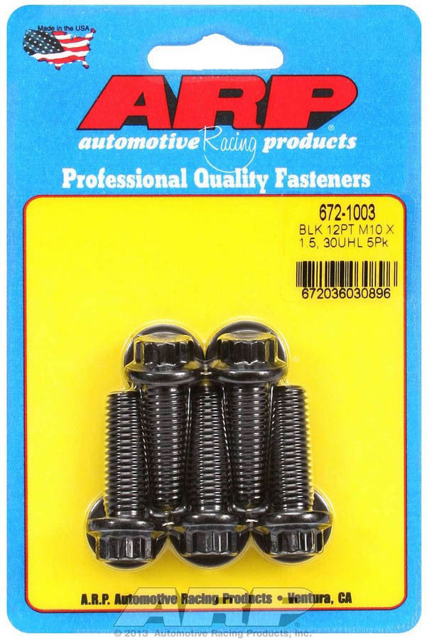 Auto Racing Products 672-1003 Bolt Kit 12pt 5pk 10mm x 1.50 x 30mm Auto Racing Products 672-1003